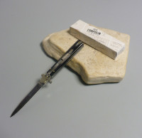 Coltello a scatto Cm.23 Mod.Dominus Corno di bufalo brasilian naturale/1 - Italian stiletto