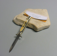 Coltello a scatto Cm.23 Mod.Swinguard Swbcb/23-1 Corno di bufalo brasilian - Italian stiletto