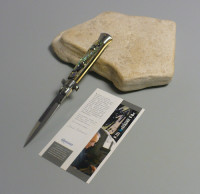 Coltello a scatto Cm.23 Mod.Sbma/23 Madreperla di abalone originale - Italian stiletto