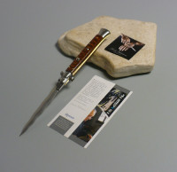 Coltello a scatto Cm.28 Mod.Sklsw/28-1 Legno snake wood ( Legno di serpente ) - Italian stiletto