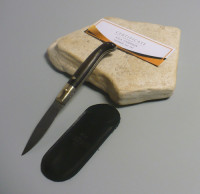 Vintage / Coltello a scatto Cm.21 Mod.Pattada Legno di ebano scuro - Italian stiletto