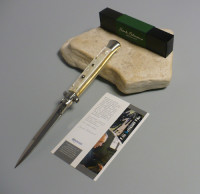 Coltello a scatto Cm.28 Mod.Sbmab/28 Madreperla australiana bianca originale - Italian stiletto