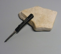 Coltello a scatto frontale Cm.20 Mod.Concord tanto black/20Tasl - Stiletto automatico