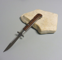 Coltello a scatto Cm.28 Mod.Roma Swinguard Stsw/28 Legno serpente ( Snake wood ) -Italian stiletto
