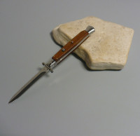 Promozione del mese /Coltello a scatto Cm.28 Mod.Swinguard Sblpc/28 Legno palissandro chiaro -Italian stiletto