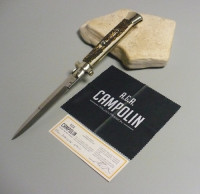 Coltello a scatto Cm.38 Mod.Bscr/33 Pick Lock Corno di cervo reale europeo - Italian stiletto