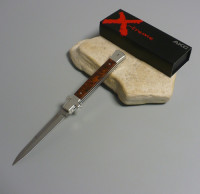 Coltello a scatto Mod.Shadow/28 Legno serpente ( Snake wood ) - Italian stiletto