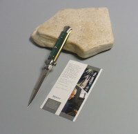 Coltello a scatto Cm.23 Mod.Sbmcv/23 Micarta canvas verde -Italian stiletto