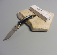 Coltello a scatto Cm.21,50 Mod.Diana Leverlook con estrsttore di cartucce corno di bufalo brasilian - Italian stiletto