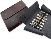 A.g.a. Campolin / Borsa portacoltelli in pelle 14 pezzi