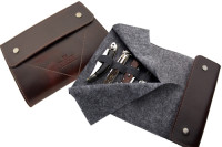 A.g.a. Campolin / Borsa portacoltelli in pelle 7 pezzi