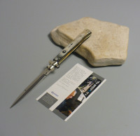 Coltello a scatto Cm.28 Mod.Sbbb/28-c Corno di bufalo brasilian -Italian stiletto