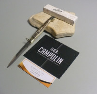 Coltello a scatto Cm.30 Mod.Siciliano/30-1 Chiusura ad anello Corno di cervo canadese ( Wapiti ) - Italian stiletto
