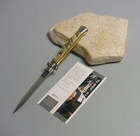 Coltello a scatto Cm.28 Mod.Sdcma/28-1 Corno di montone americano originale - Italian stiletto
