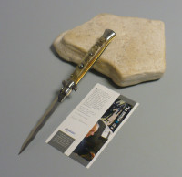 Coltello a scatto Cm.28 Mod.Skcma/28 Corno di montone americano originale - Italian stiletto