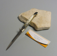 Coltello a scatto Cm.30 Mod.Siciliano/30 Chiusura ad anello Corno di bufalo brasilian - Italian stiletto