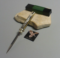 Coltello a scatto Cm.28 Mod.Sbcbb/28 Picklock Limitet Edition Corno di bufalo brasilian -Italian stiletto